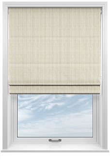 Emily Bond Oscar Stripe, Linen - Twist&Fit Roman Blind
